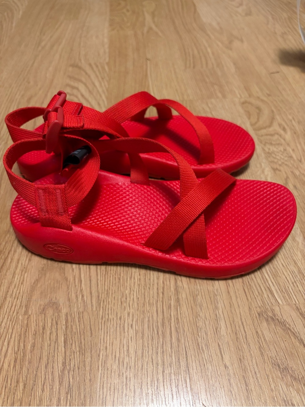 Chaco Bright Red Strappy Sandals